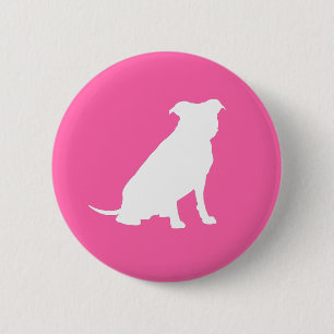 Pit Bull Dog Baby Shower Pink Girl Pitbull 6 Cm Round Badge