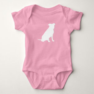 Pit Bull Dog Baby Shower Pink Girl Pitbull Baby Bodysuit