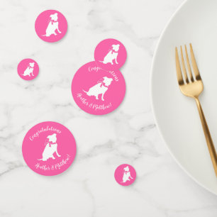 Pit Bull Dog Baby Shower Pink Girl Pitbull Confetti