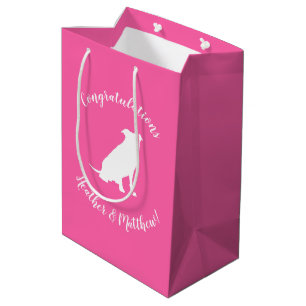 Pit Bull Dog Baby Shower Pink Girl Pitbull Medium Gift Bag