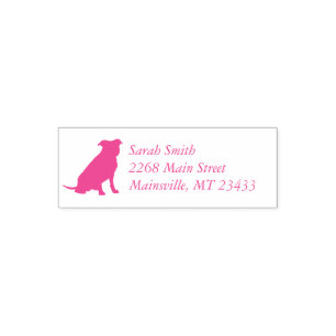 Pit Bull Dog Baby Shower Pink Girl Pitbull Self-inking Stamp