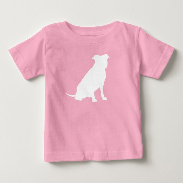 Pit Bull Dog Baby Shower Pink Girl Pitbull T-Shirt (Front)