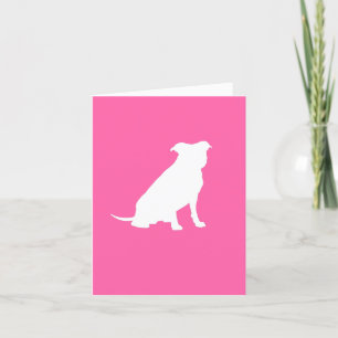 Pit Bull Dog Baby Shower Pink Girl Pitbull Thank You Card