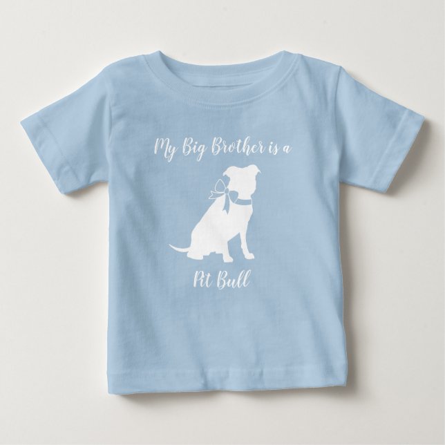 Pit Bull Dog Big Brother Baby T-Shirt (Front)