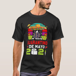 Pit Bull Dog Face Mask Quarantino Funny Cinco De M T-Shirt