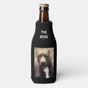 Pit Bull Dog Photo Customised Bottle Cooler