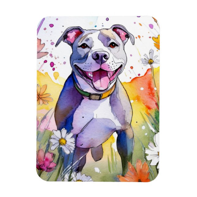 Pit Bull Dog Photo Magnet (Vertical)