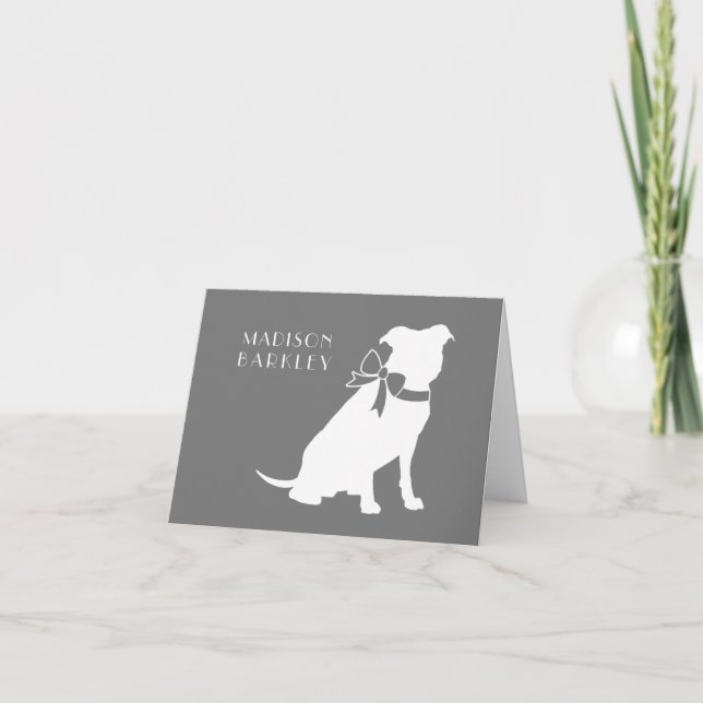 Pit Bull Dog Puppy Pitbull Note Card (Front)