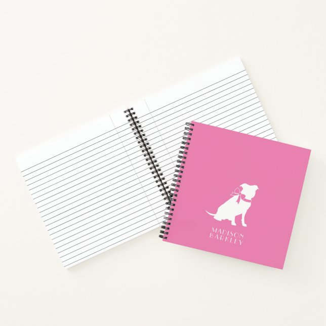 Pit Bull Dog Puppy Pitbull Notebook (Inside)
