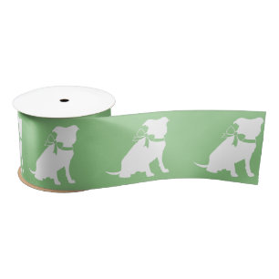 Pit Bull Dog Puppy Pitbull Satin Ribbon