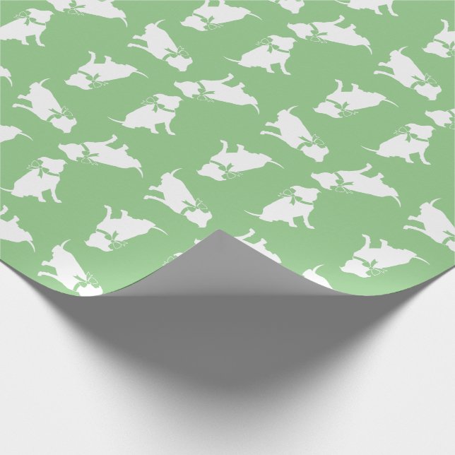 Pit Bull Dog Puppy Pitbull Wrapping Paper (Corner)