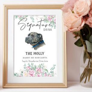 Pit Bull Dog Signature Drink Sign