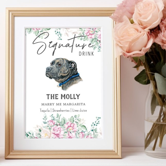Pit Bull Dog Signature Drink Sign (Creator Uploaded)