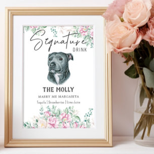 Pit Bull Dog Signature Drink Sign