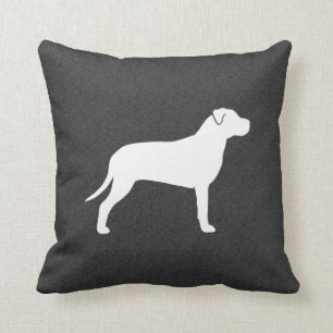 Pit Bull Dog Silhouette Cushion