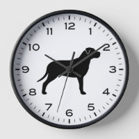Pit Bull Dog Silhouette with Numbers and Minutes