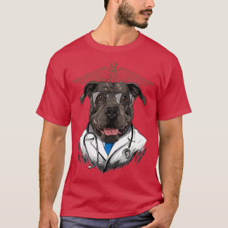 Pit Bull Dogtor Vet Veterinarian Dog Doctor T-Shirt