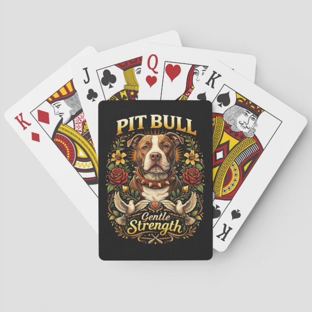 Pit Bull: Gentle Strength Playing Cards (Back)