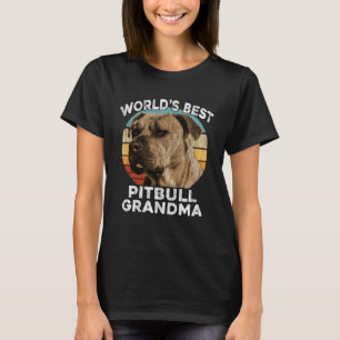Pit bull Grandma Worlds Best PitBull Grandma Vint T-Shirt