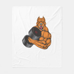 Pit Bull Gym Fitness - Weightlifting Deadlift Body Fleece Blanket