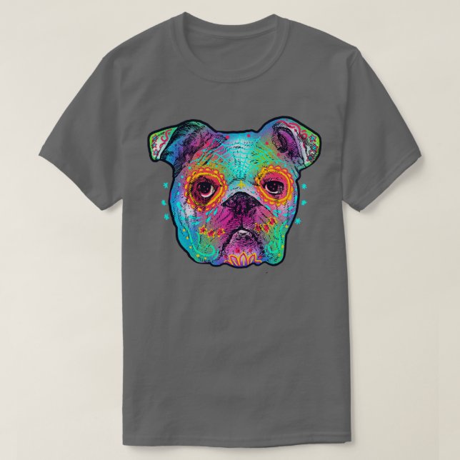 Pit bull head paint T-Shirt (Design Front)