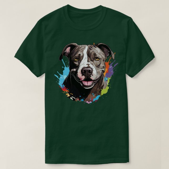 Pit Bull Head T-Shirt (Design Front)