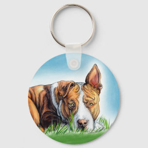 Pit Bull Hears You Key Ring