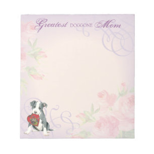 Pit Bull Heart Mum Notepad