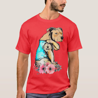 Pit Bull  I Love Mum Tattoo Mother's day gifts  T-Shirt