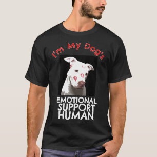 Pit Bull Kisses Dog Emotional Support Human Fun Te T-Shirt