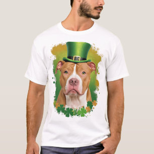 Pit Bull Leprechaun St Patricks Day Dog Pet Owner  T-Shirt