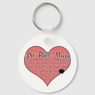 Pit Bull Mixes Paw Prints Dog Humour Key Ring