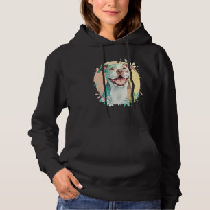 Pit Bull Mom Dog Lover Colorful Artistic Pitbull O Hoodie