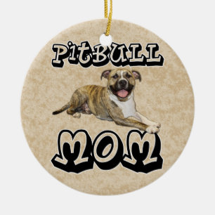 Pit Bull MOM - Tigger Ceramic Tree Decoration