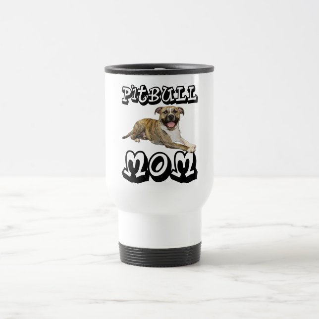 Pit Bull MOM - Tigger Travel Mug (Center)