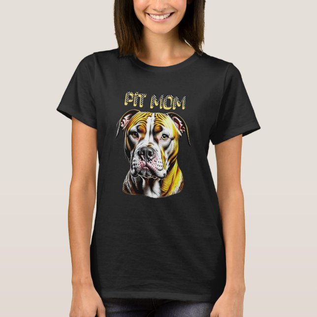 Pit Bull Mum | Dog Lover's  T-Shirt (Front)
