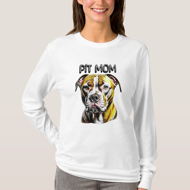 Pit Bull Mum | Dog Lover's  T-Shirt (Front)