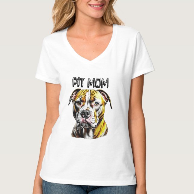 Pit Bull Mum | Dog Lover's  T-Shirt (Front)