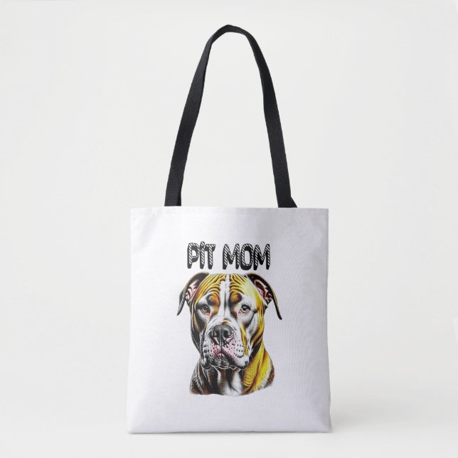 Pit Bull Mum| Dog Lover's  Tote Bag (Front)