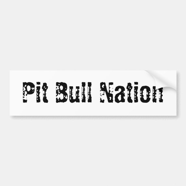 Pit Bull Nation Bumper Sticker (Front)