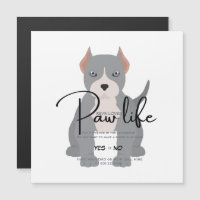 Pit bull paw life play date invitation