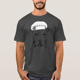 Pit Bull Pittie Dog Cook Chef Funny Cooking T-Shirt