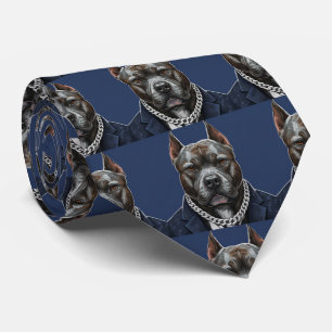 Pit Bull Portrait Tie
