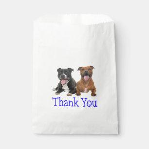 Pit Bull Puppy Dog Pitbull Thank You Party Favour Bags