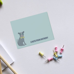 Pit Bull Puppy Dog Wearing Glasses Personalized Post-it Notes