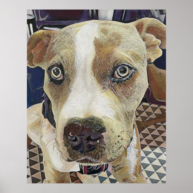 Pit Bull Puppy Poster (Front)