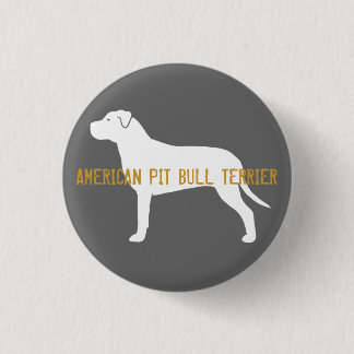 Pit Bull Silhouette 3 Cm Round Badge
