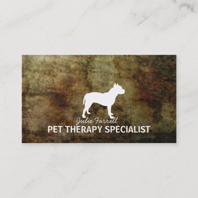 Pit Bull Staffy Pet Realated Business Card (Front)