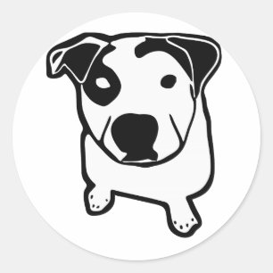 Pit Bull T-Bone Graphic Classic Round Sticker