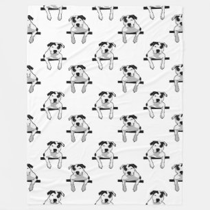 Pit Bull T-Bone Graphic Fleece Blanket